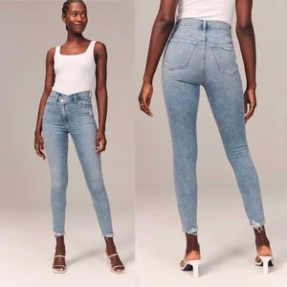 Abercrombie High Rise Super Skinny Ankle Jeans in 28/6 Short NWT